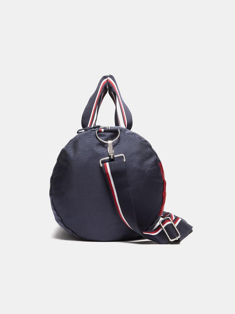 Férfi Tommy Hilfiger Signature Duffle Táska Sötétkék Piros | HU 1485EBC